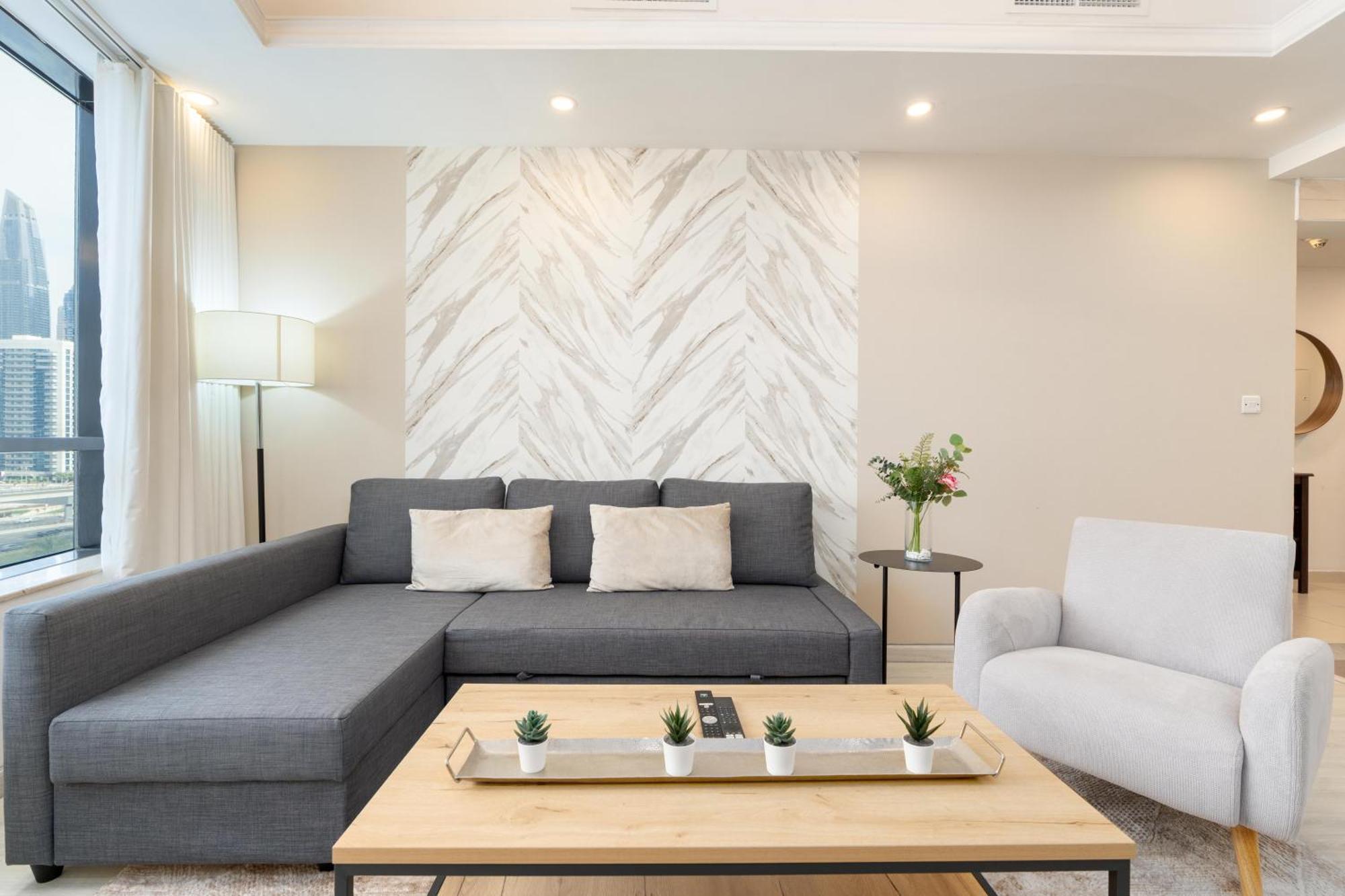 Modern 1Br Apartment In Jlt Next To Metro With City Views Dubai Bagian luar foto